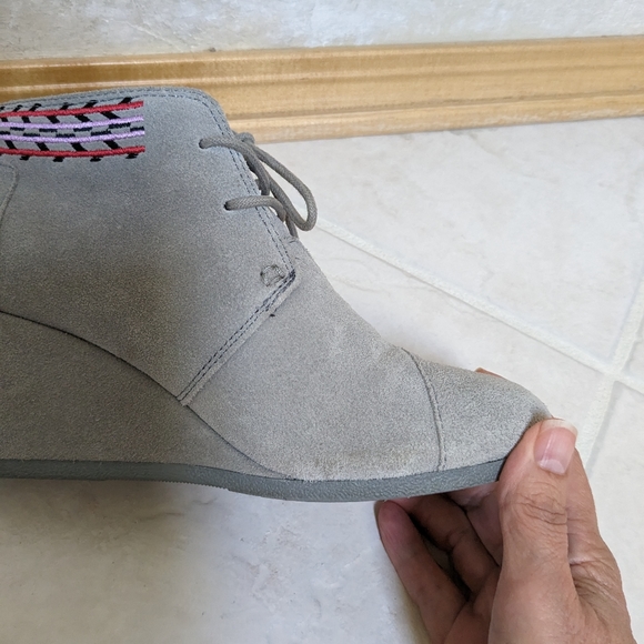 Toms Suede Wedge Bootie - Picture 5 of 7